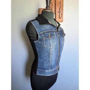 Vintage Denim & Wool Sweater Vest by Beverly Hills Leather